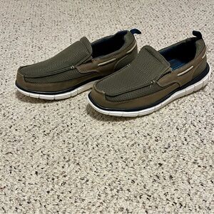 George Men's Olive Slip-On Loafers